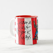 Tasse 2 Couleurs Punk Rock Xmas (Devant gauche)
