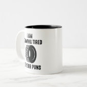 Tasse 2 Couleurs Puns fatigués (Devant gauche)