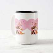Tasse 2 Couleurs Puppy et Kitten Love (Devant gauche)