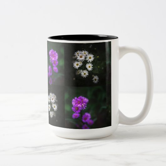 Tasse 2 Couleurs Purple and White Flower Garden (Droit)