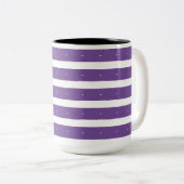 Tasse 2 Couleurs Purple and white stripes (Devant droit)