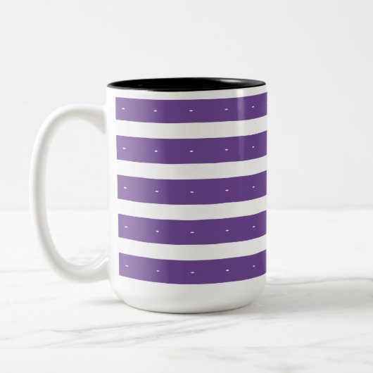Tasse 2 Couleurs Purple and white stripes (Gauche)