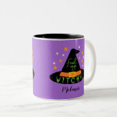 Tasse 2 Couleurs Purple Black Feeling Witchy! Halloween (Devant droit)