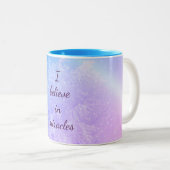 Tasse 2 Couleurs Purple / Bleu croire aux miracles conception gel (Devant droit)
