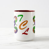 Tasse 2 Couleurs Purple Pansies Motif (Centre)