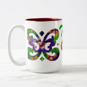 Tasse 2 Couleurs Purple Pansies Motif (Gauche)