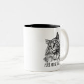 Tasse 2 Couleurs Purr More Hiss Less Pretty Kitty (Devant droit)