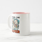 Tasse 2 Couleurs Purr On Gamer - Conception De Jeu De Chat Cute (Devant gauche)