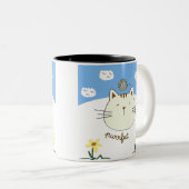Tasse 2 Couleurs Purring Cat with Yarn Ball (Devant droit)