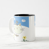 Tasse 2 Couleurs Purring Cat with Yarn Ball (Devant gauche)