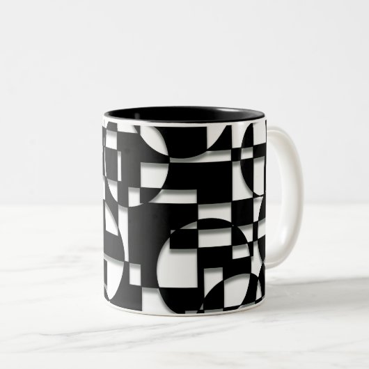 Tasse 2 Couleurs Puzzle de déco (Devant droit)