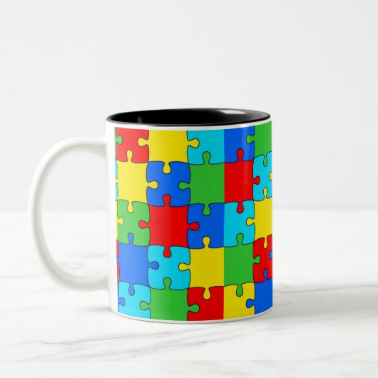 Tasse 2 Couleurs Puzzles colorés (Gauche)