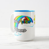 Tasse 2 Couleurs Puzzles Fiers de Momma Autisme (Devant gauche)