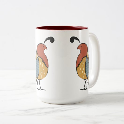 Tasse 2 Couleurs Qail (Devant droit)