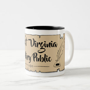 Tasse 2 Couleurs Qualité de plume de l'air Notaire de Virginie-Occi