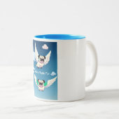 Tasse 2 Couleurs Quand les Carlins volent Adorable Carlin Chien Chi (Devant droit)
