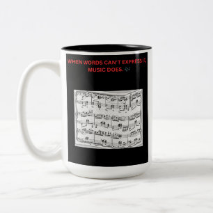 TASSE 2 COULEURS QUAND LES MOTS NE PEUVENT L'EXPIMER, LA MUSIQUE LE