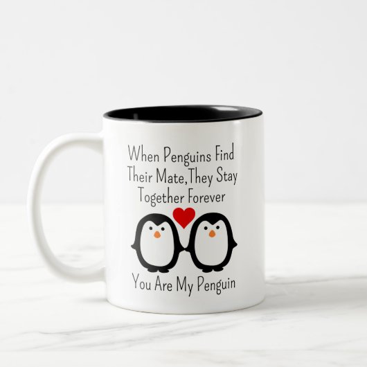 Tasse 2 Couleurs Quand Les Pingouins Trouvent Leur Mate, Ils Resten (Gauche)