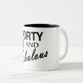 Tasse 2 Couleurs Quarante et fabuleux (Devant droit)