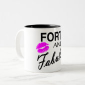 Tasse 2 Couleurs Quarante et fabuleux (Devant gauche)