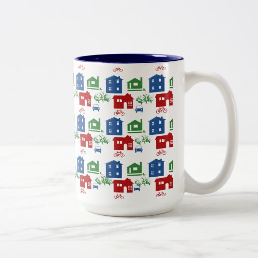 Tasse 2 Couleurs quartier 15 oz (Droit)
