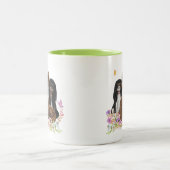 Tasse 2 Couleurs Quatre Espagnols Cavalier Roi Charles en Fleurs (Centre)