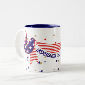 Tasse 2 Couleurs Quatrième 4 juillet de cafés (Devant gauche)