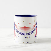 Tasse 2 Couleurs Quatrième 4 juillet de cafés (Centre)