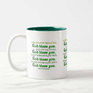 Tasse 2 Couleurs Que Dieu vous bénisse Irish Blessing