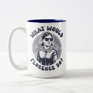 Tasse 2 Couleurs Que ferait Florence ? Florence Nightingale Rétro