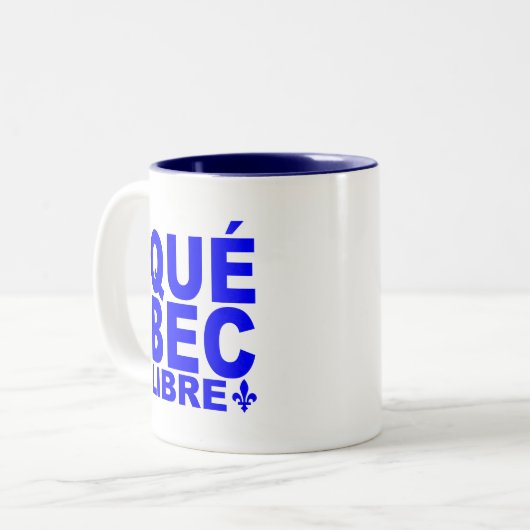 Tasse 2 Couleurs Québec Libre! (Devant gauche)