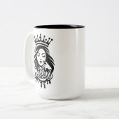 Tasse 2 Couleurs Queen Design – Elegant Royal Crown (Devant gauche)