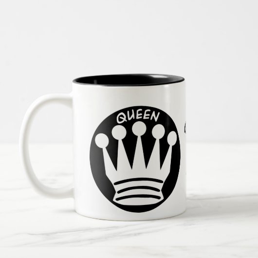 Tasse 2 Couleurs Queen Vs King Chess Piece Muece (Gauche)