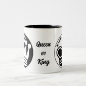 Tasse 2 Couleurs Queen Vs King Chess Piece Muece (Centre)
