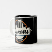 Tasse 2 Couleurs Queens New York (Devant gauche)
