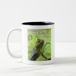 Tasse 2 Couleurs Quel monde fou - Un Lizard spécial