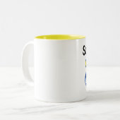 Tasse 2 Couleurs Quelqu'un à Curaçao m'aime (Devant gauche)