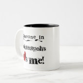 Tasse 2 Couleurs Quelqu'un à Indianapolis (Devant gauche)