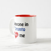 Tasse 2 Couleurs Quelqu'un à Toronto m'aime (Devant gauche)