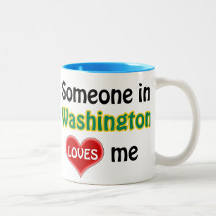 Tasse 2 Couleurs Quelqu'un à Washington m'aime