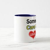 Tasse 2 Couleurs Quelqu'un au Cap Vert m'aime (Centre)