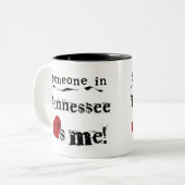 Tasse 2 Couleurs Quelqu'un au Tennessee m'aime (Devant gauche)