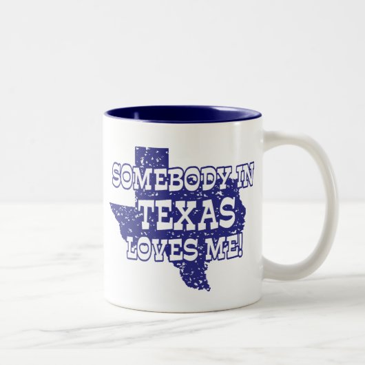 Tasse 2 Couleurs Quelqu'Un Au Texas M'Aime (Droit)