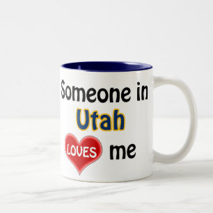 Tasse 2 Couleurs Quelqu'un dans l'Utah m'aime
