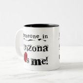 Tasse 2 Couleurs Quelqu'un en Arizona m'aime (Devant gauche)