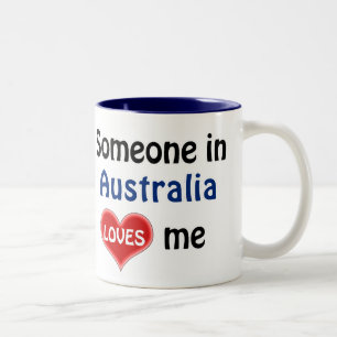 Tasse 2 Couleurs Quelqu'un en Australie m'aime