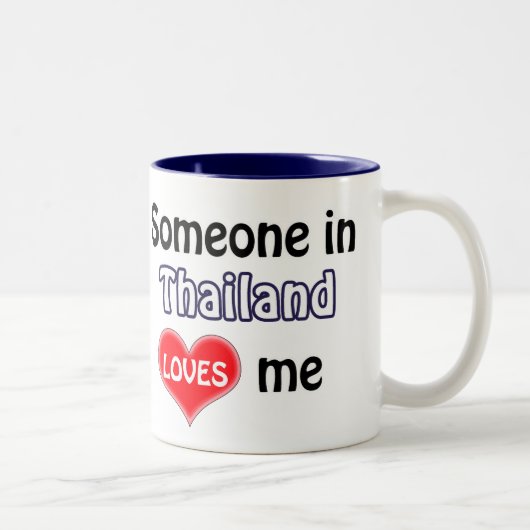 Tasse 2 Couleurs Quelqu'un en Thaïlande m'aime (Droit)