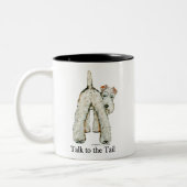 Tasse 2 Couleurs Queue de Fox Terrier de fil (Gauche)
