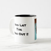 Tasse 2 Couleurs Qui a laissé ThePigs ! ! (Devant gauche)