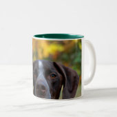 Tasse 2 Couleurs Qui chien de Dat ? (Devant droit)